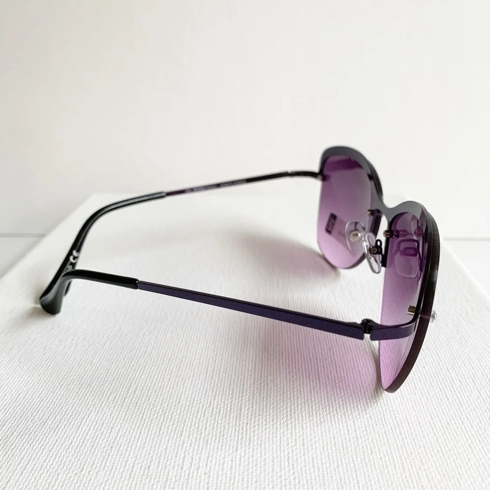 NWT semi rimless purple sunglasses
